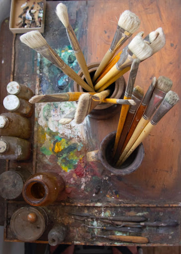 Image of paintbrushes at DRC in Taos Image of paintbrushes at DRC in Taos