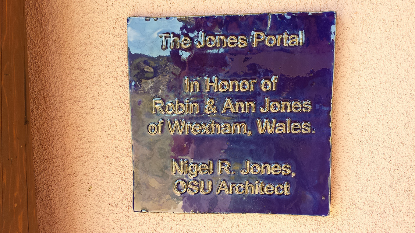 The Jones Portal plaque